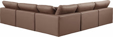Comfy - 5 Piece Faux Leather Modular Corner Armless Sectional - Stylish Home Furniture