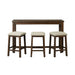 Jax - Bar Table Single Pack (Table And Three Stools) - Dark Walnut - Stylish Home Furniture
