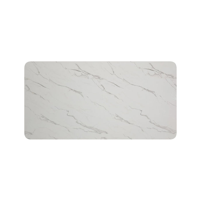 Marlene - Dining Table With White Faux Marble Top - White - Stylish Home Furniture