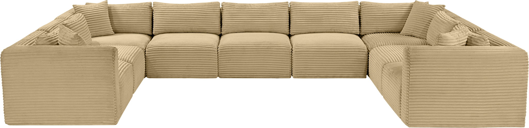 Shaggy - Fabric 9 Piece Modular U-Shaped Sectional