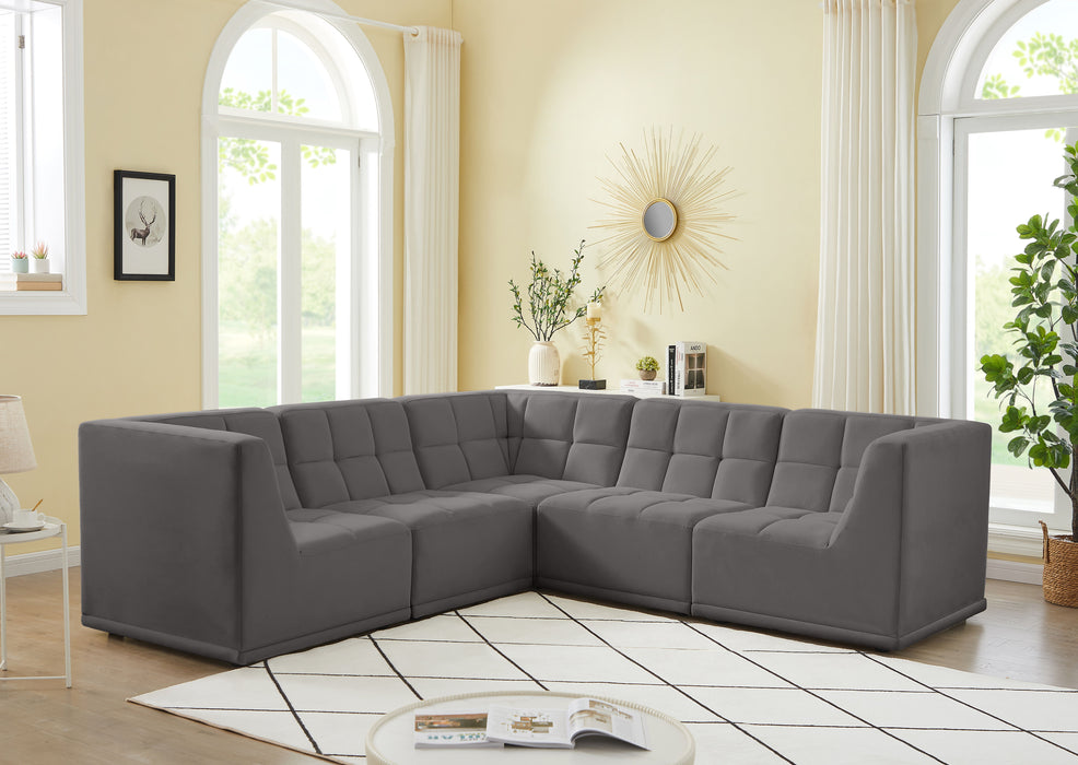 Relax - Modular Sectional 5 Piece - Gray - Modern & Contemporary