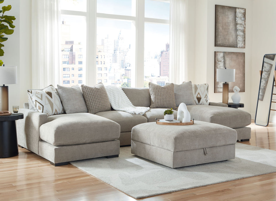 Aslan Court - Sectional With Ottoman Set - Stylish Home Furniture