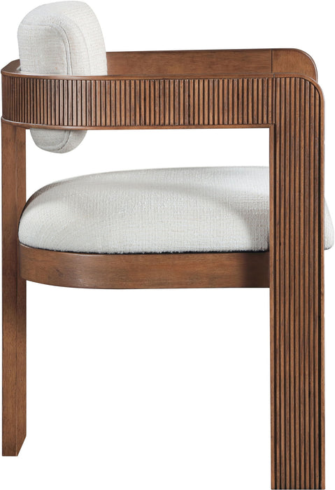 Sacha - Linen Dining Chair With Brown Base (Set of 2)