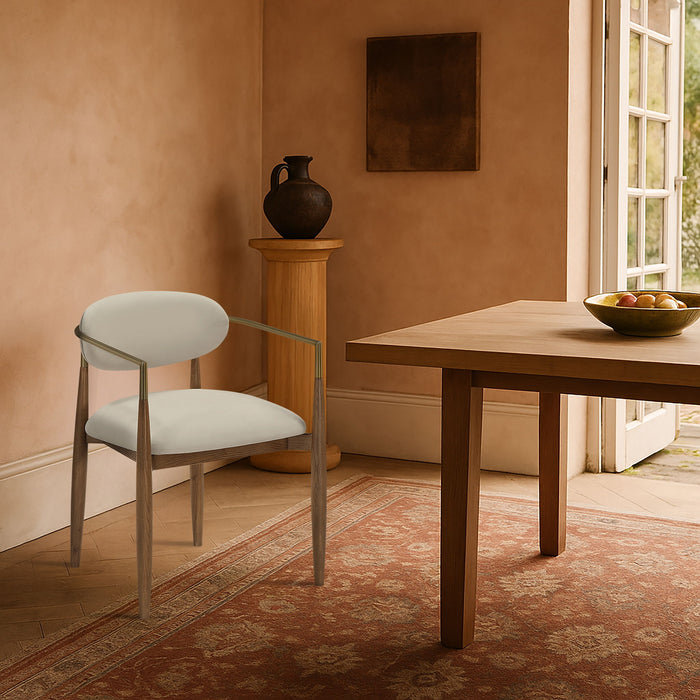 Riccio - Dining Arm Chair (Set of 2) - Walnut Frame