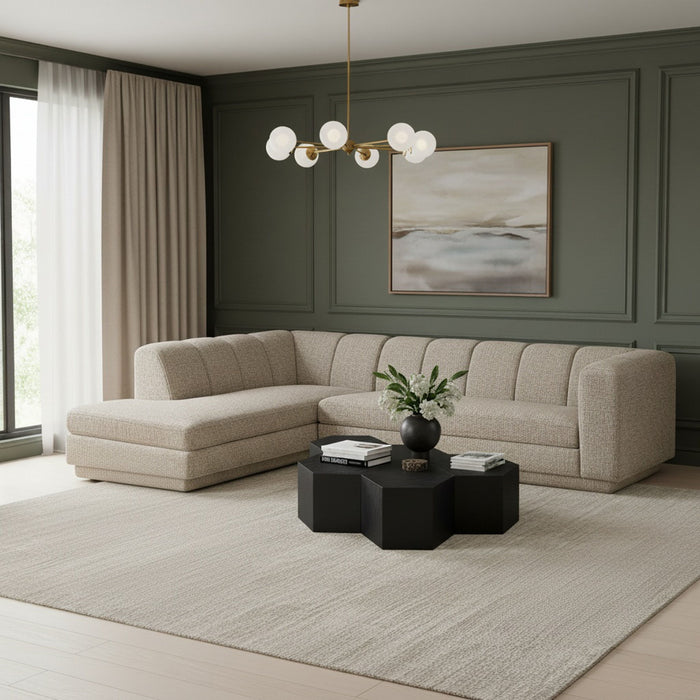 Modari - Sectional - Beige - Stylish Home Furniture