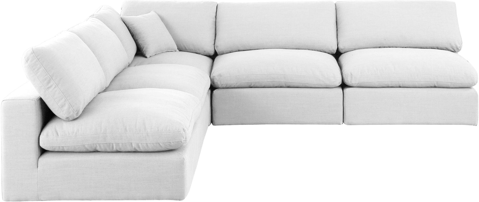 Comfy - 5 Piece Linen Modular Corner Armless Sectional - Stylish Home Furniture