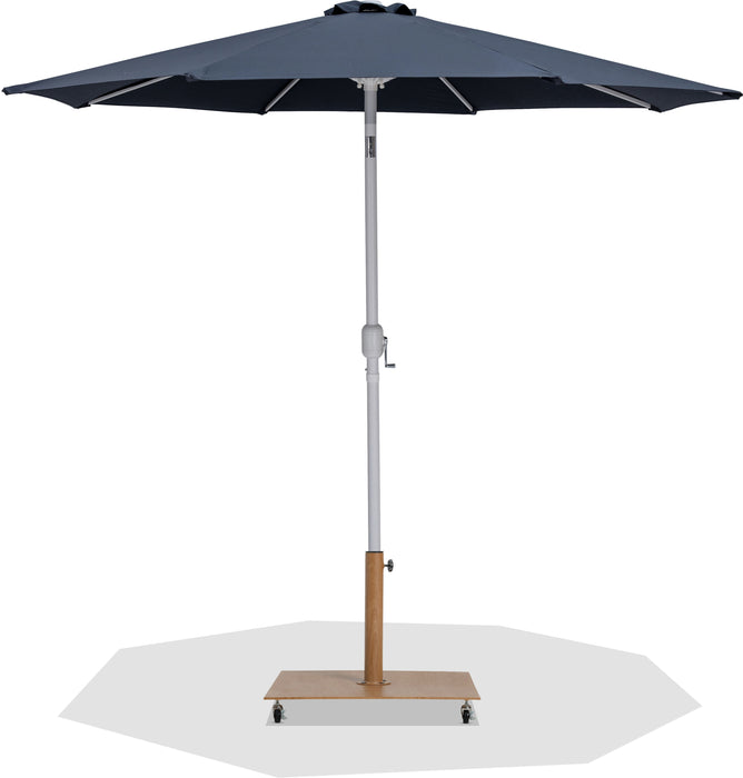 Fiji - Aluminum Patio Umbrella With Square Teak And White Base