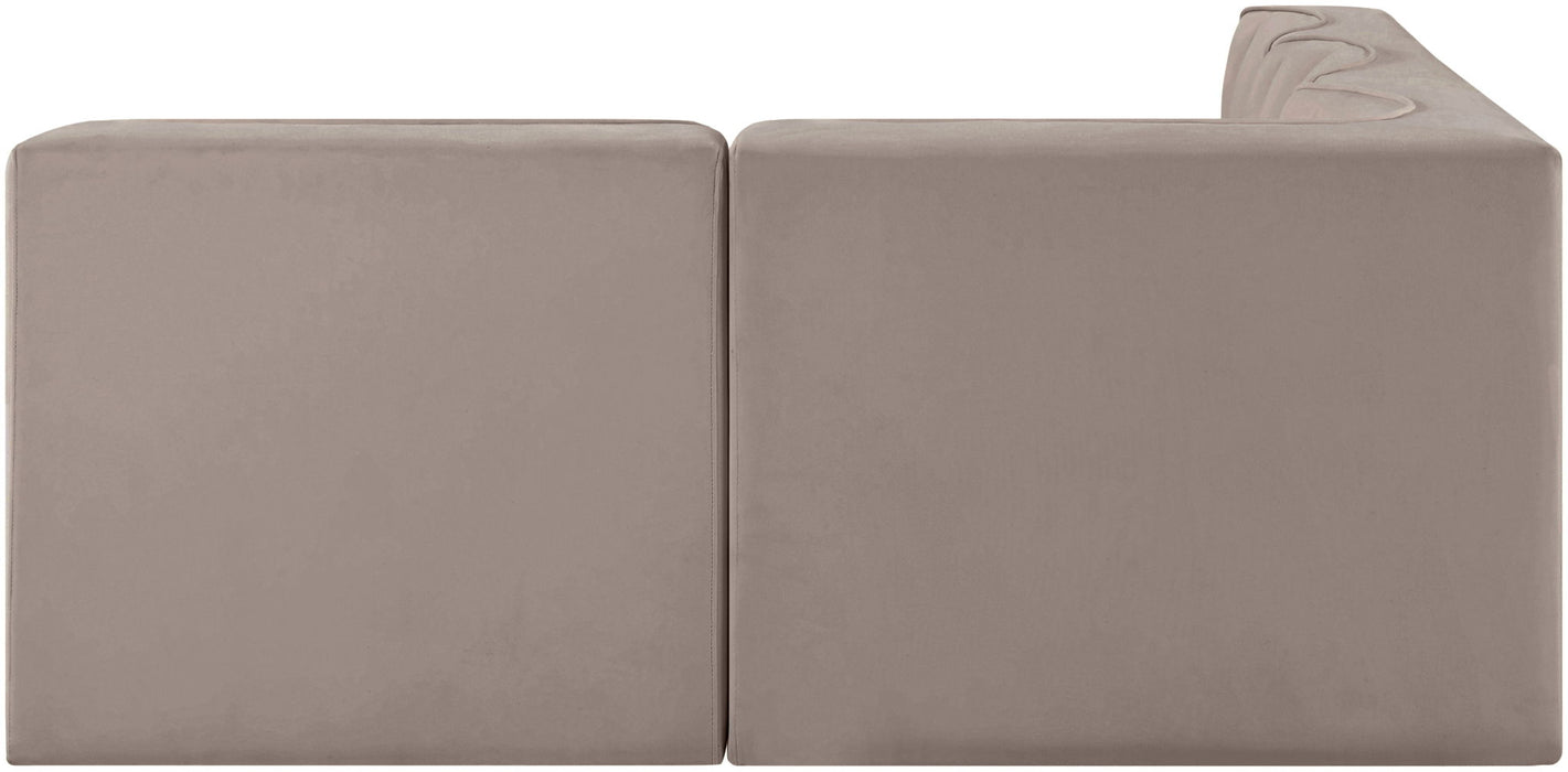 Rummi - Armless Velvet Performance Fabric Upholstered 4 Piece Modular Sectional - Stylish Home Furniture