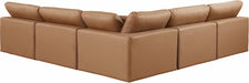 Comfy - 5 Piece Faux Leather Modular Corner Armless Sectional - Stylish Home Furniture