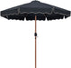 Amalfi - Aluminum Patio Umbrella - Black Base / Light Brown Pole - Stylish Home Furniture