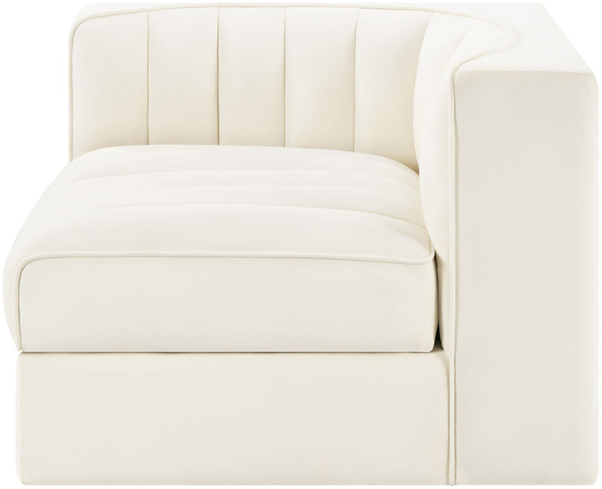 Rummi - Velvet Performance Fabric Upholstered Modular Corner Chair - Stylish Home Furniture