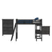 Hampton Kids - Loft With Ladder And Desk With Speaker Bedroom Set - Stylish Home Furniture