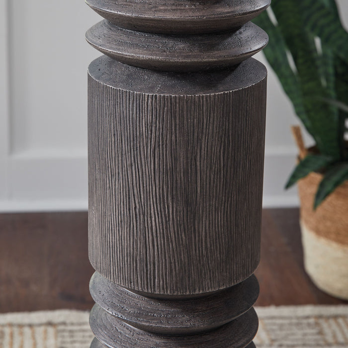 Fainwell - Poly Floor Lamp - Distressed Black