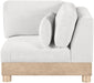 Turin - Chenille Fabric Upholstered Modular Corner Chair - Natural Base - Stylish Home Furniture