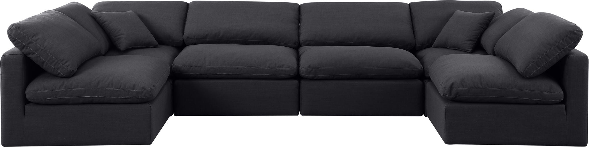 Indulge - Linen 6 Piece Modular U-Shaped Sectional - Stylish Home Furniture