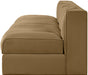 Rummi - Velvet Performance Fabric Upholstered 3 Piece Modular Armless Sofa - Stylish Home Furniture