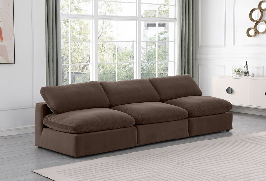 Comfy - Velvet Modular Armless Sofa 3 Seats