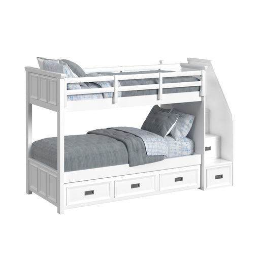Hampton Kids - Bunk With Staircase And Trundle - Stylish Home Furniture
