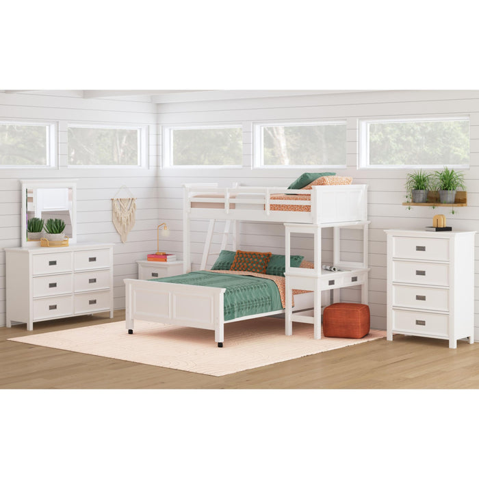 Hampton Kids - Loft Bed With Ladder And Desk With Speaker - Stylish Home Furniture