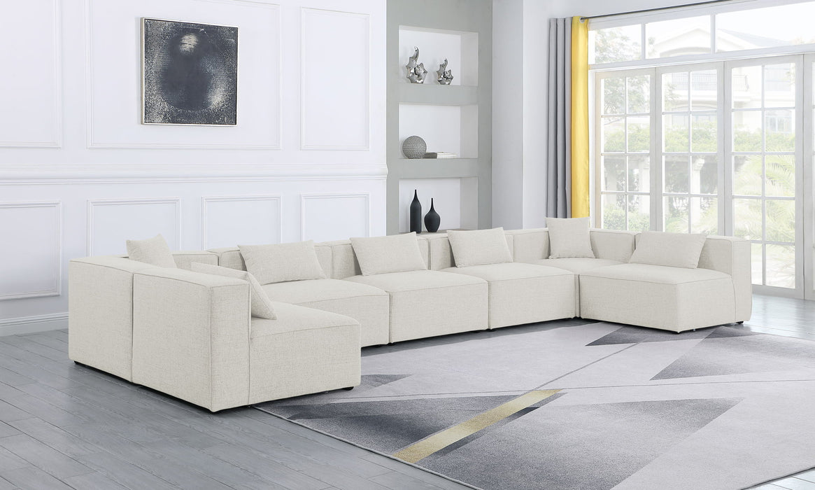 Cube - Linen 7 Piece Modular U-Shaped Sectional - Stylish Home Furniture