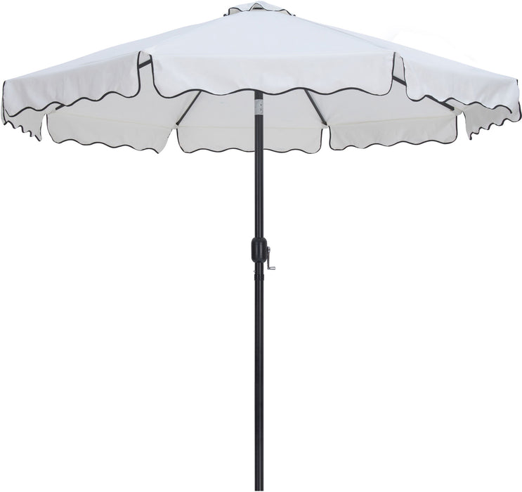 Amalfi - Aluminum Patio Umbrella - White Base / Black Pole - Stylish Home Furniture
