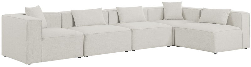 Cube - Linen 5 Piece Modular Sectional