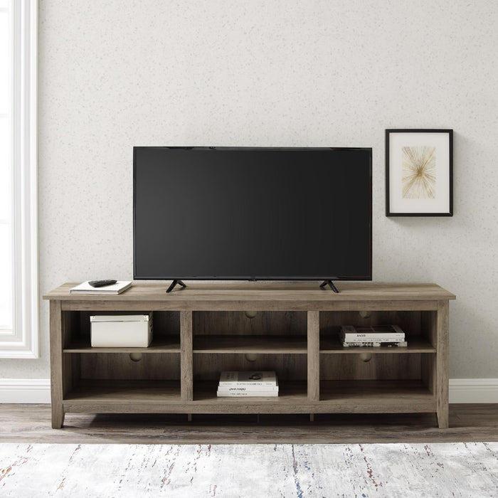 W910 - Essential Rustic TV Stand - Gray Wash