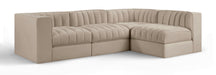Rummi - Velvet Performance Fabric Upholstered 4 Piece Modular Sectional - Stylish Home Furniture
