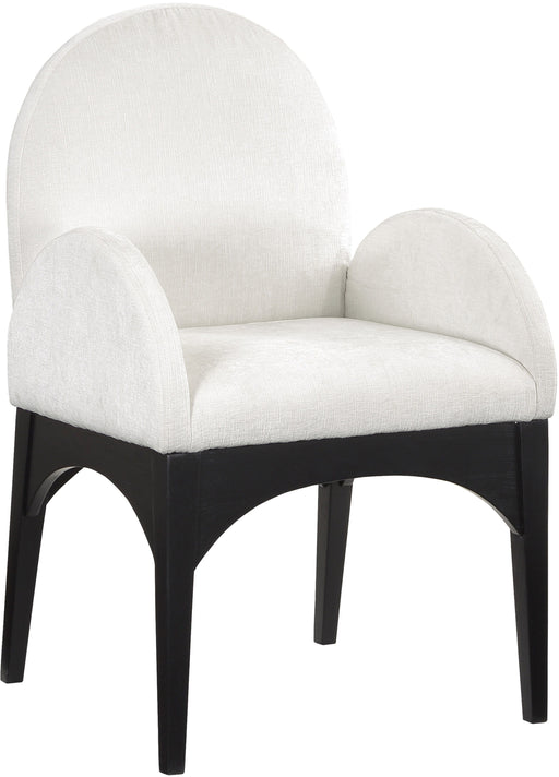 Waldorf - Chenille Dining Arm Chair With Black Legs