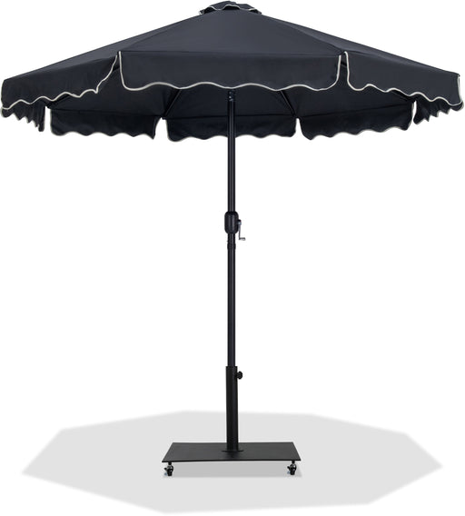 Amalfi - Aluminum Patio Umbrella - Black Base / Black Pole
