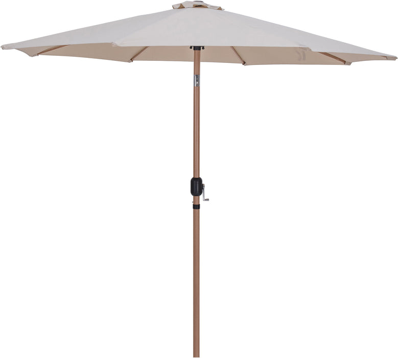 Fiji - Aluminum Patio Umbrella With Round Teak Base
