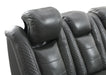 U93 - LED Power Reclining With Power Headrest, And Drop Down Table Sofa - Gray - Stylish Home Furniture