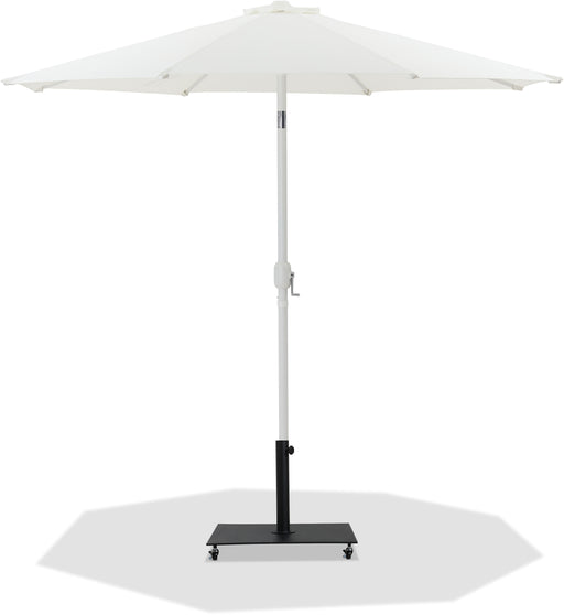 Fiji - Aluminum Patio Umbrella With Square Black And White Base