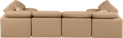 Indulge - Faux Leather 6 Piece Modular U-Shaped Sectional - Tan - Stylish Home Furniture