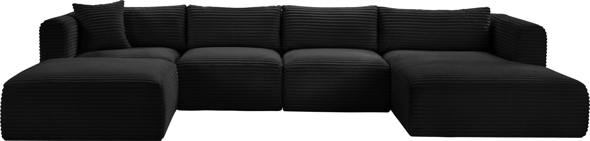 Shaggy - 5 Piece Modular Sectional With Chaise And Ottoman