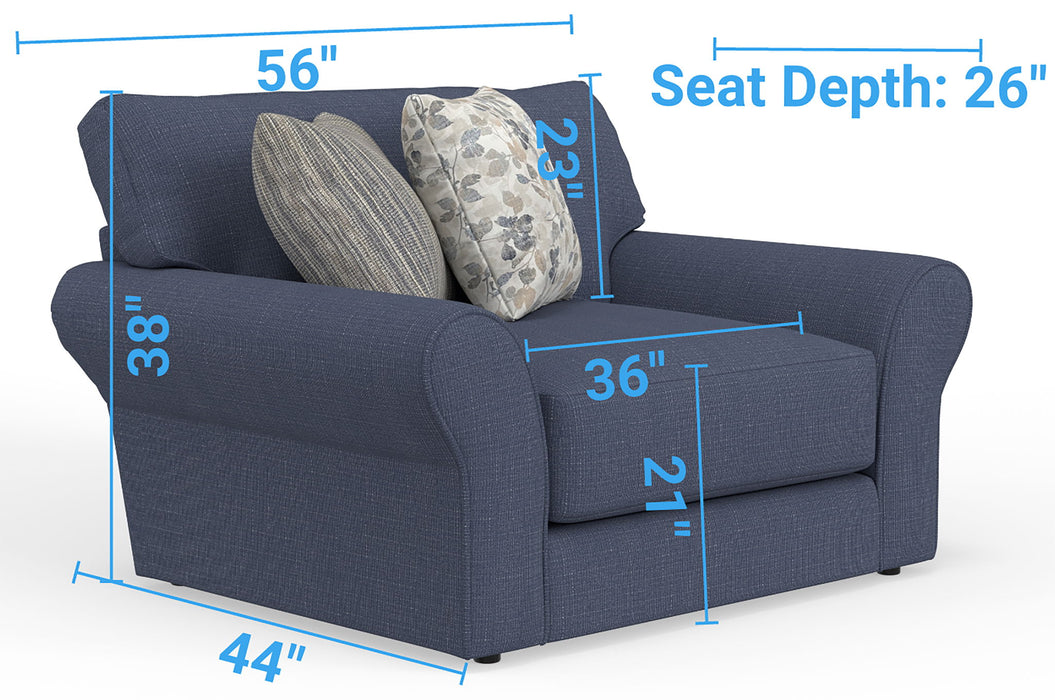 Cape May - Chair & 1/2 - Denim - Stylish Home Furniture