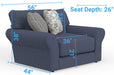 Cape May - Chair & 1/2 - Denim - Stylish Home Furniture