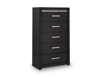 Shoralli - Five Drawer Chest - Black - Stylish Home Furniture