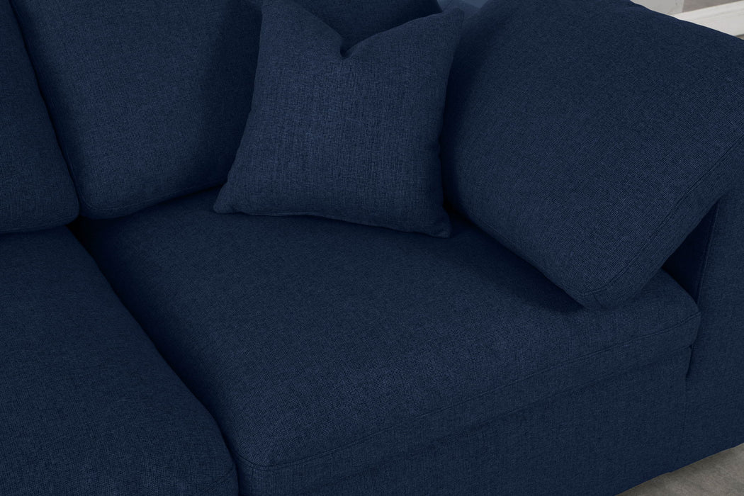 Serene - Cloud 5 Piece Modular Sectional - Navy