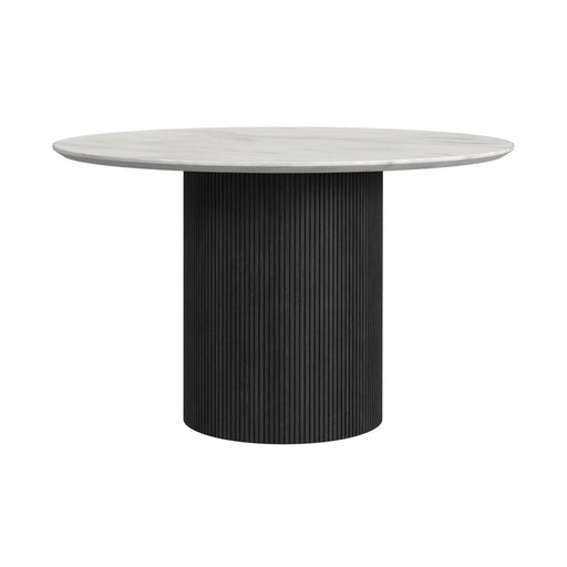 Sylvie - Round Dining Table With Faux Marble Top - Stylish Home Furniture