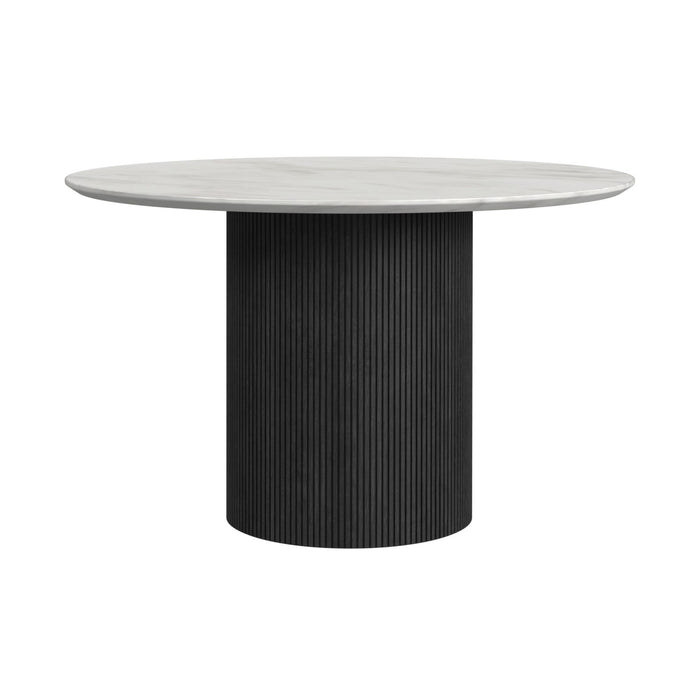Sylvie - Round Dining Table With Faux Marble Top - Stylish Home Furniture