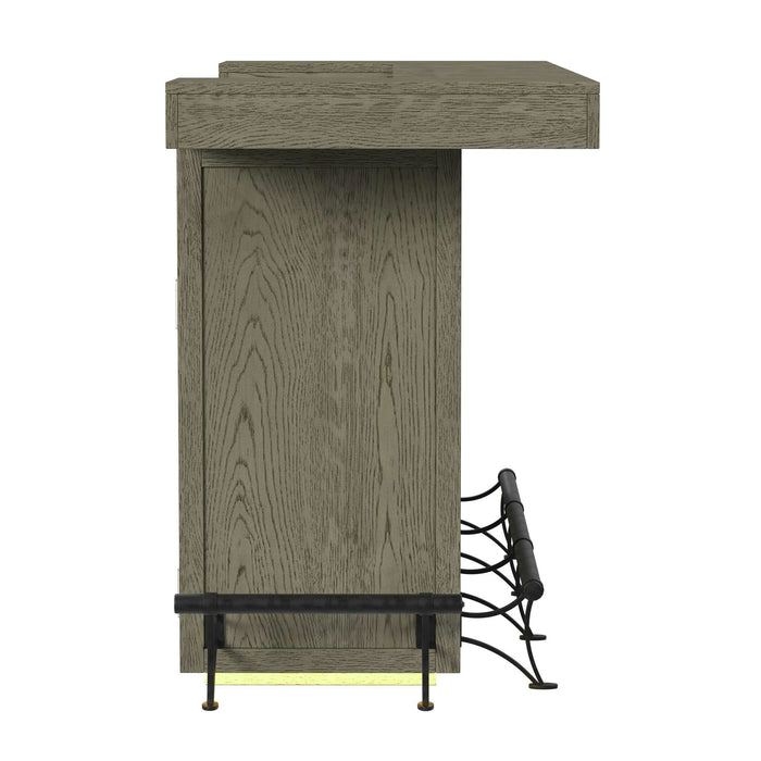 Jemma - Bar Table With Light - Gray And Dark Espresso - Stylish Home Furniture