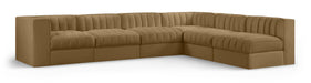 Rummi - Velvet Performance Fabric Upholstered 6 Piece Modular Sectional - Stylish Home Furniture