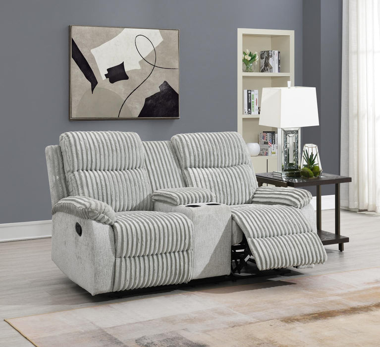 U182 - Corduroy Motion Loveseat - Gray