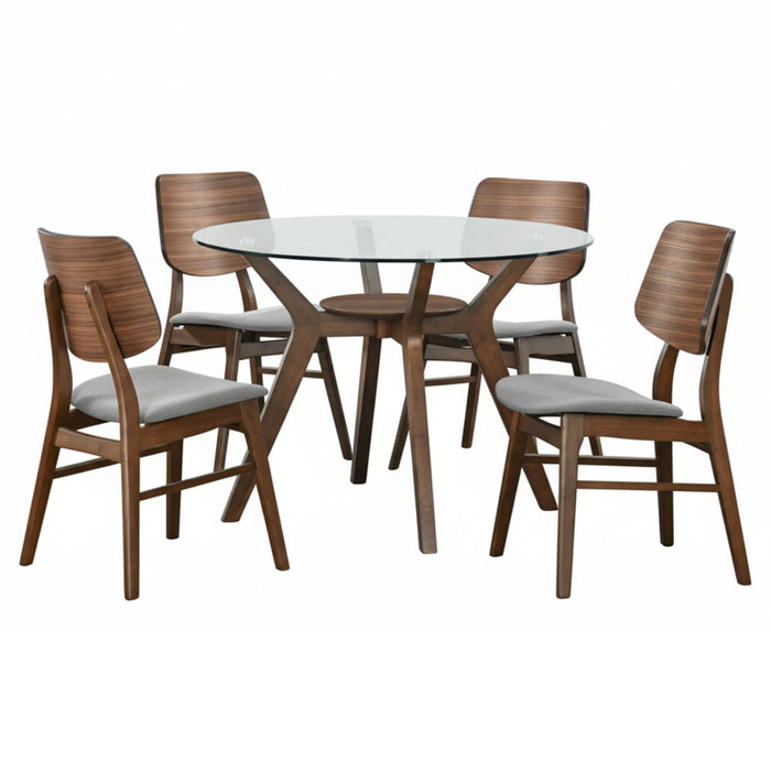 Oscar - Round Glass Dining Table Set - Stylish Home Furniture