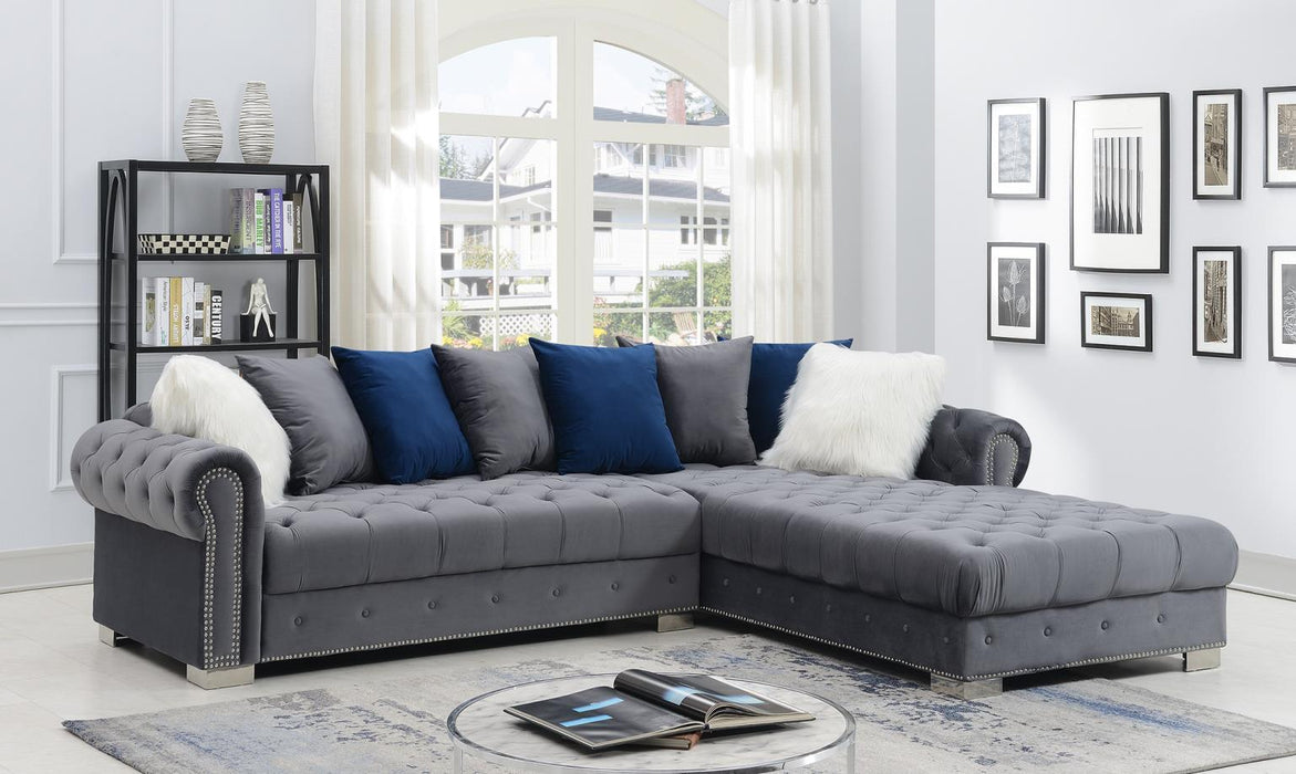 U306 - 2 Piece Sectional - Dark Gray