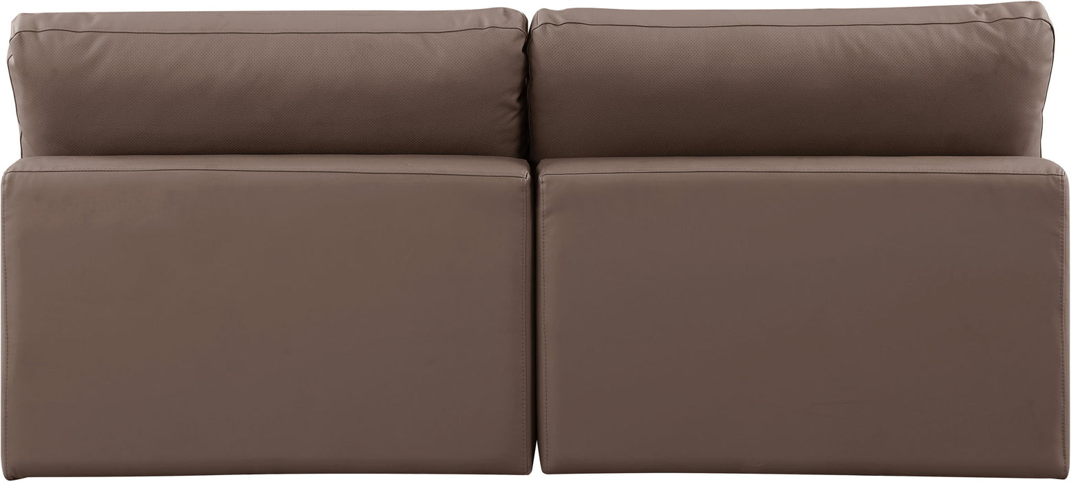 Comfy - Faux Leather Modular Armless Sofa 2 Seats