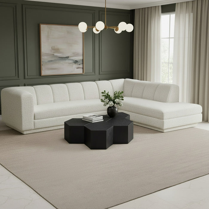 Modari - Sectional - Cream - Stylish Home Furniture