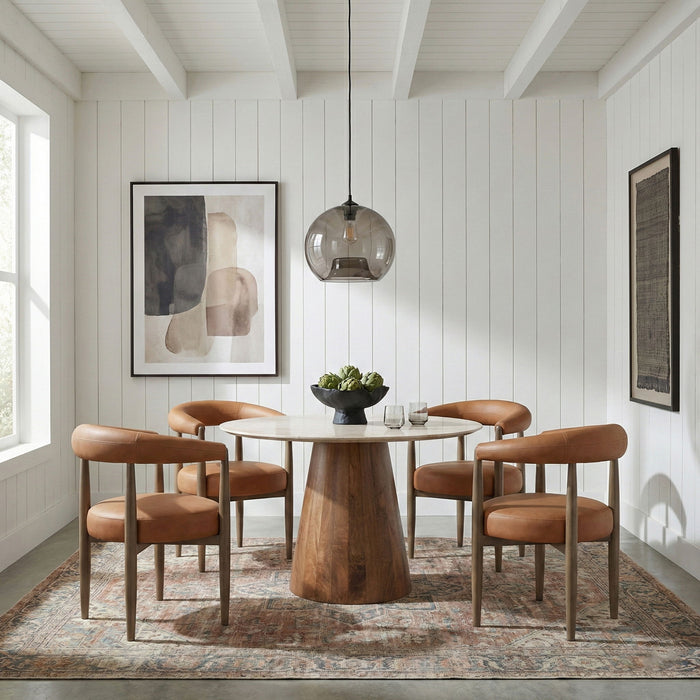 Sable - Vegan Leather Upholstered Dining Chair (Set of 2) - Brown Base - Stylish Home Furniture