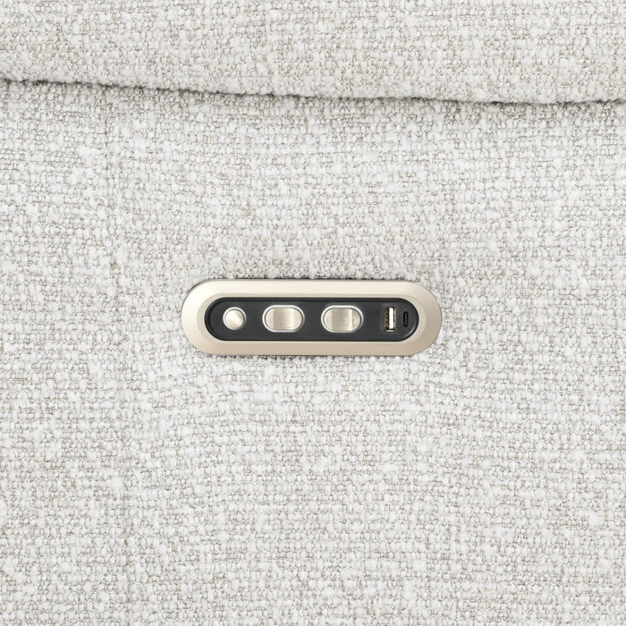 U15 - 6 Piece Beige Power Reclining Sectional With Power Headrest - White